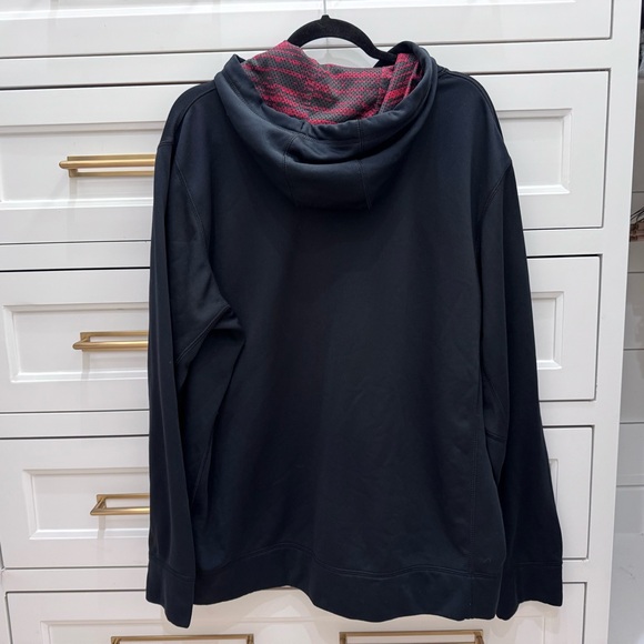 Nike KO Swoosh Camo Hoodie Black / Red Pullover Sweatshirt Therma Fit Men XL - Picture 5 of 7